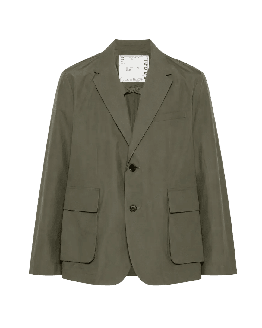 SACAÏ - Veste en Coton Typewriter Kaki - Lothaire