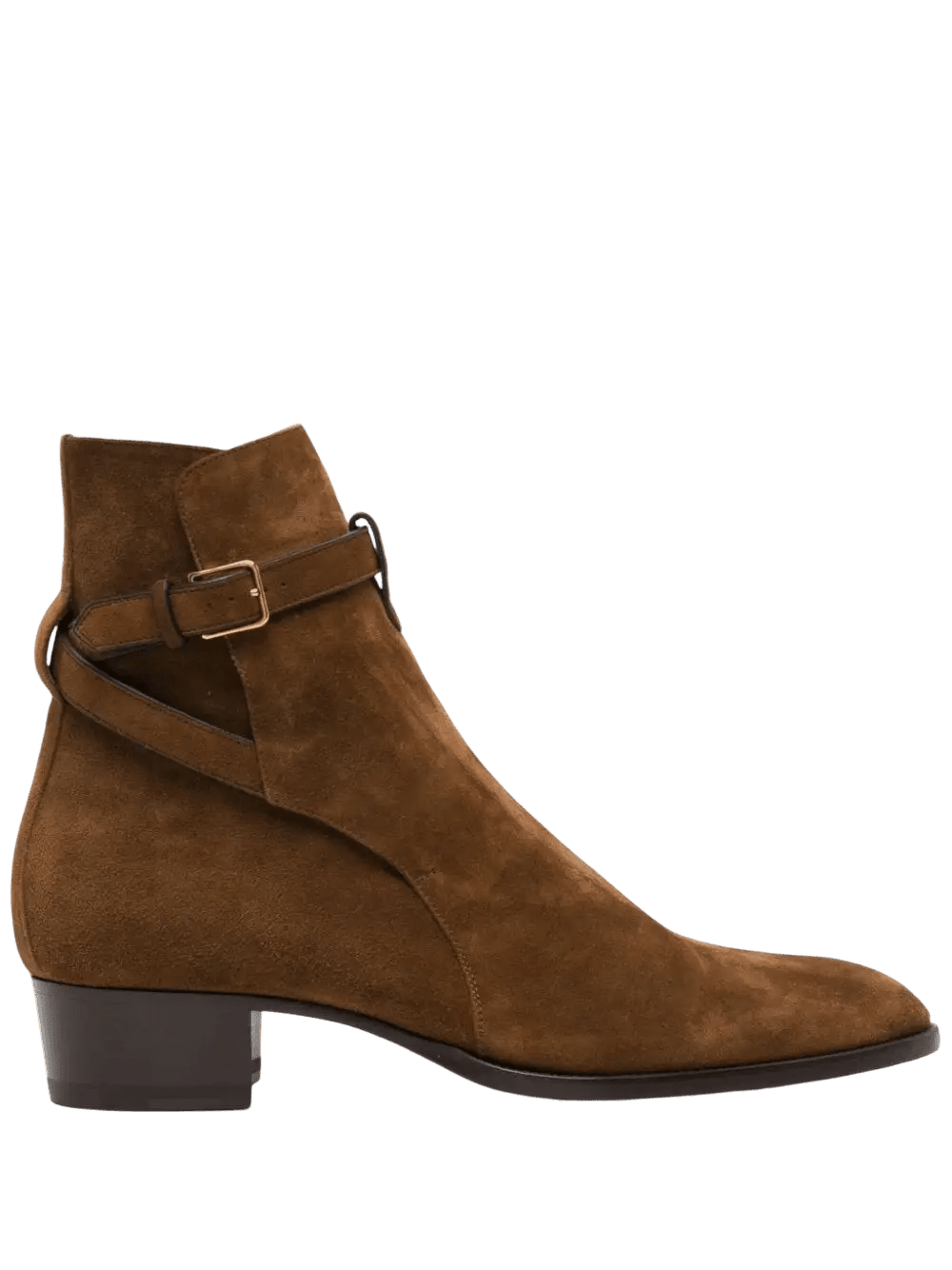 Saint Laurent Bottines Brown Wyatt en daim - Lothaire