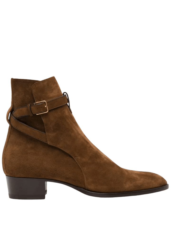 Saint Laurent Bottines Brown Wyatt en daim - Lothaire