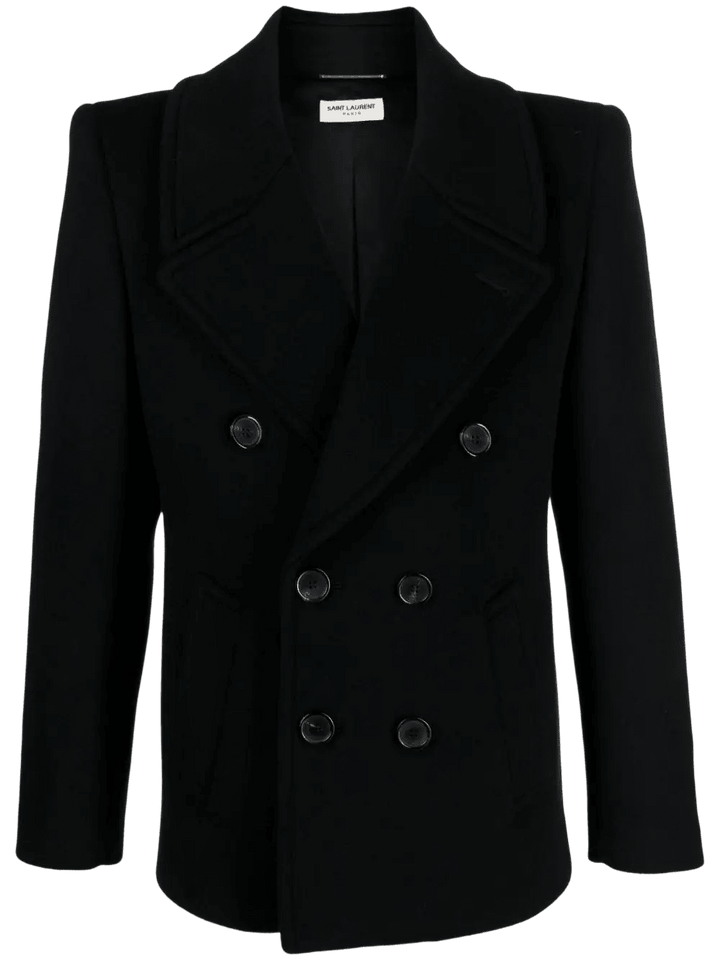 Saint Laurent - Caban en laine noir - Lothaire