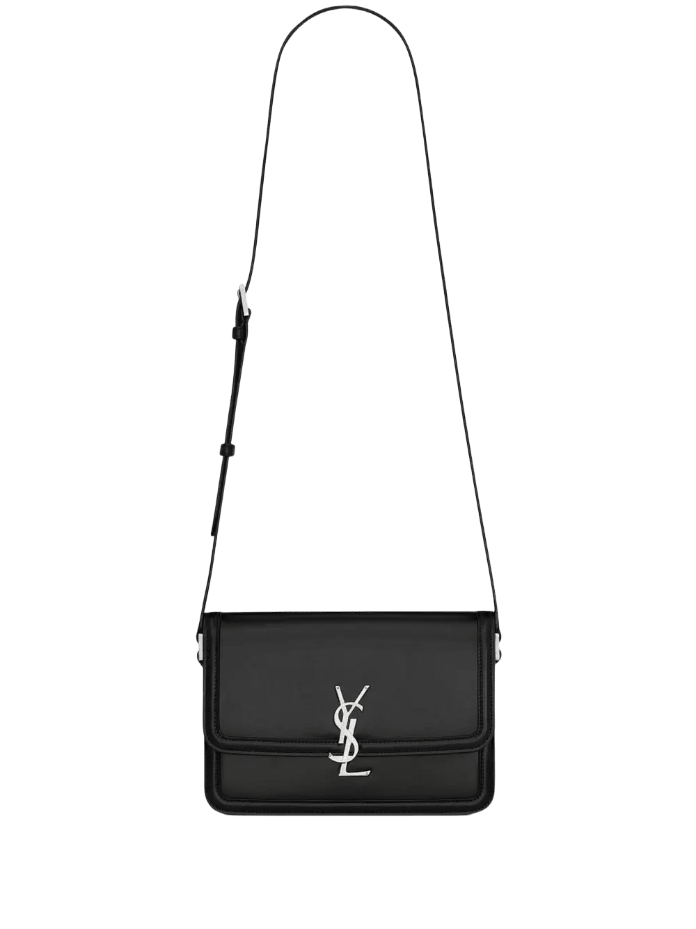 Saint Laurent Sacoche en cuir à plaque logo - Lothaire
