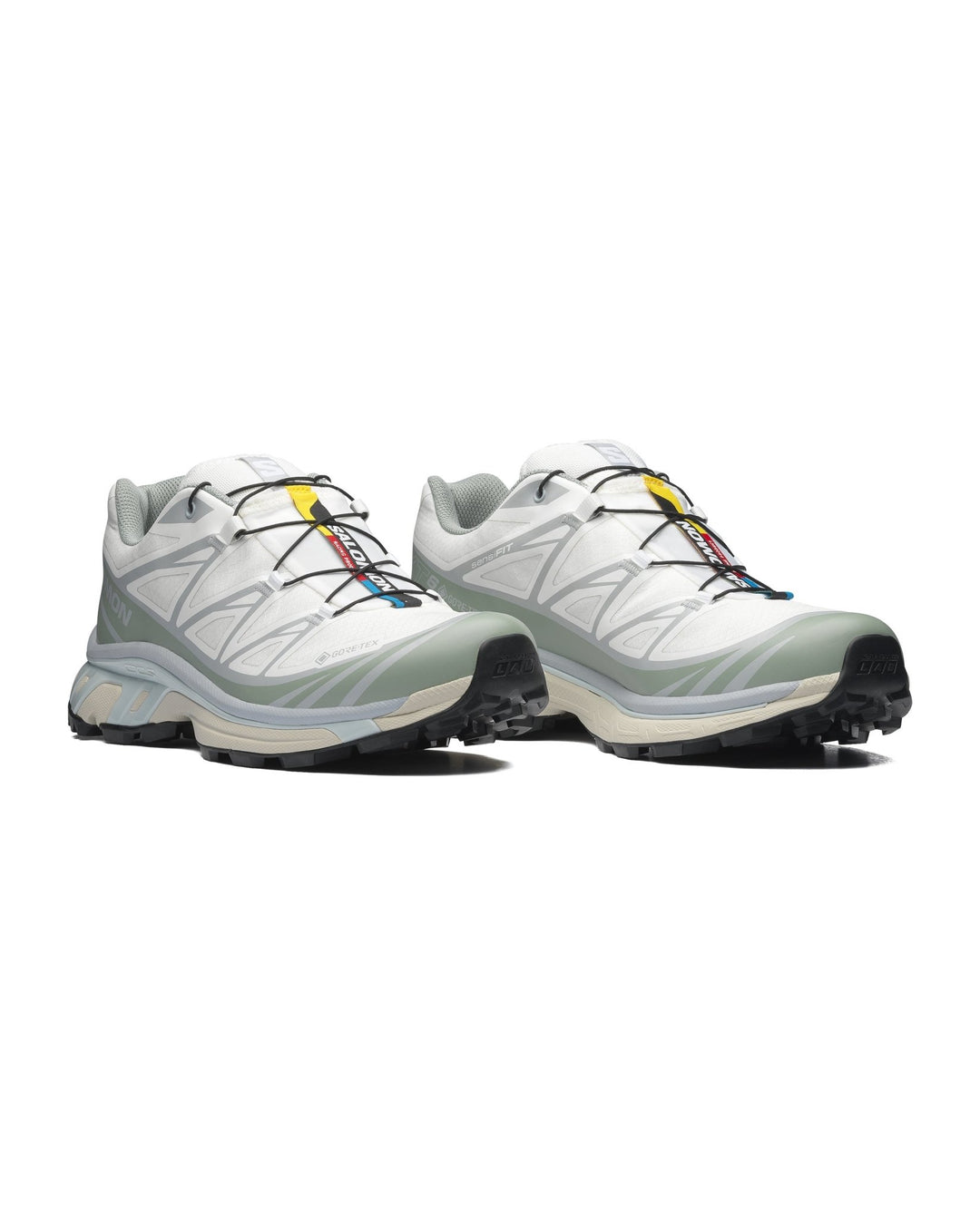 SALOMON - XT - 6 GORE - TEX Unisexe Sneakers Blanc / Vert Milieu - Lothaire