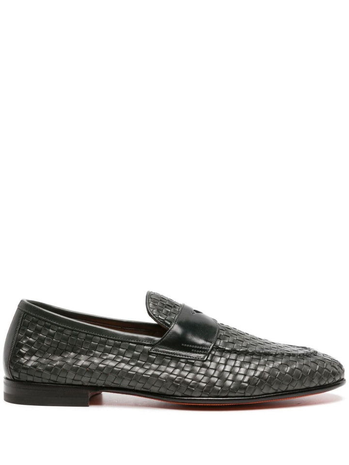 Santoni - Mocassins en cuir tressé - Lothaire