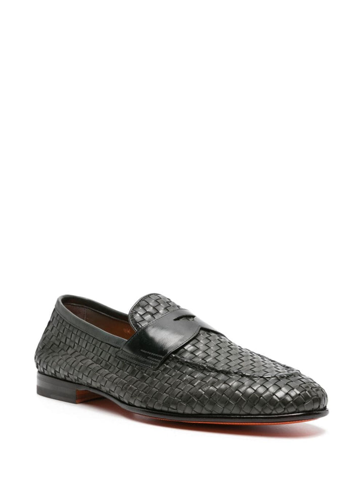 Santoni - Mocassins en cuir tressé - Lothaire
