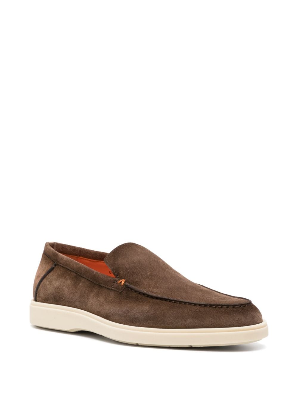 Santoni - Mocassins en daim chocolat - Lothaire