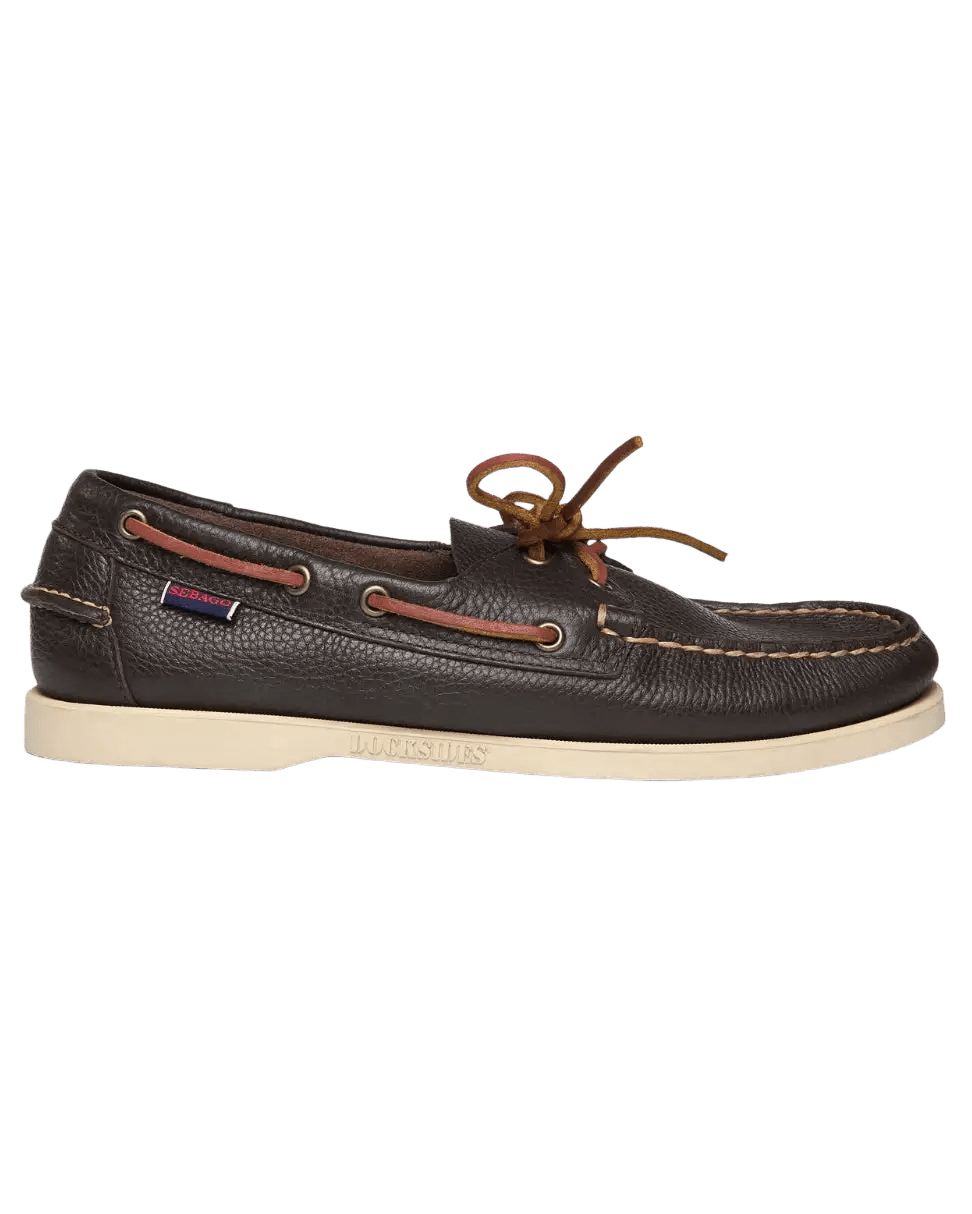 SEBAGO - Chaussures bateau Docksides PORTLAND MARTELLATO Marron foncé - Lothaire