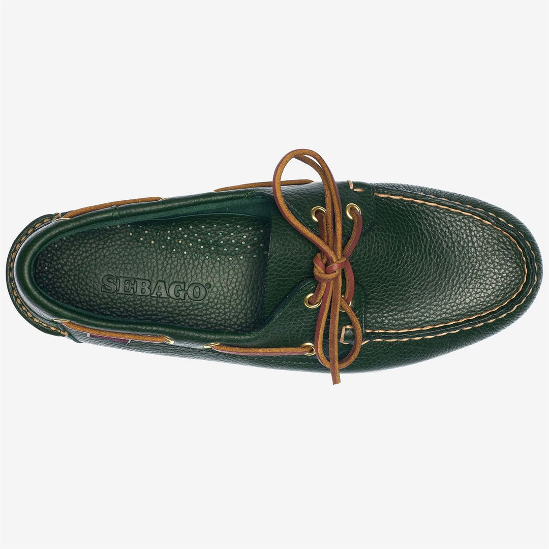 SEBAGO - Chaussures bateau Docksides PORTLAND MARTELLATO Vert - Lothaire