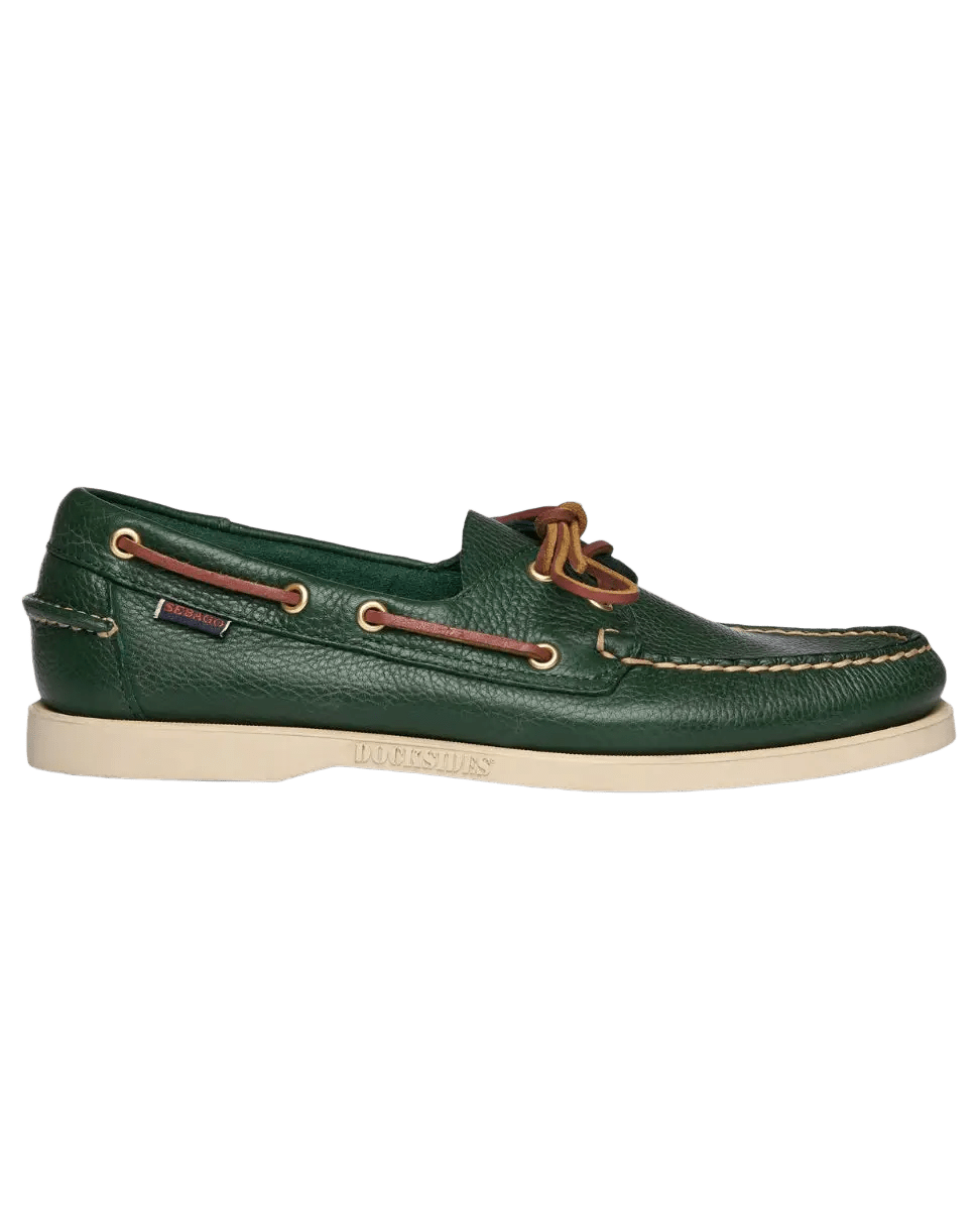 SEBAGO - Chaussures bateau Docksides PORTLAND MARTELLATO Vert - Lothaire