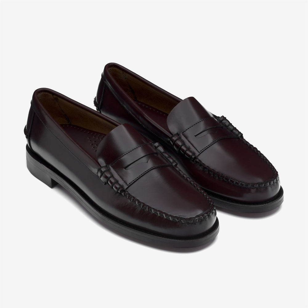 SEBAGO - Classic DAN Mocassins pour homme avec semelle en cuir Marron Bourgogne - Lothaire
