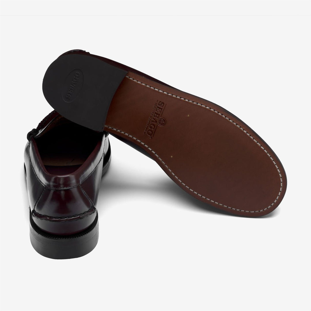SEBAGO - Classic DAN Mocassins pour homme avec semelle en cuir Marron Bourgogne - Lothaire