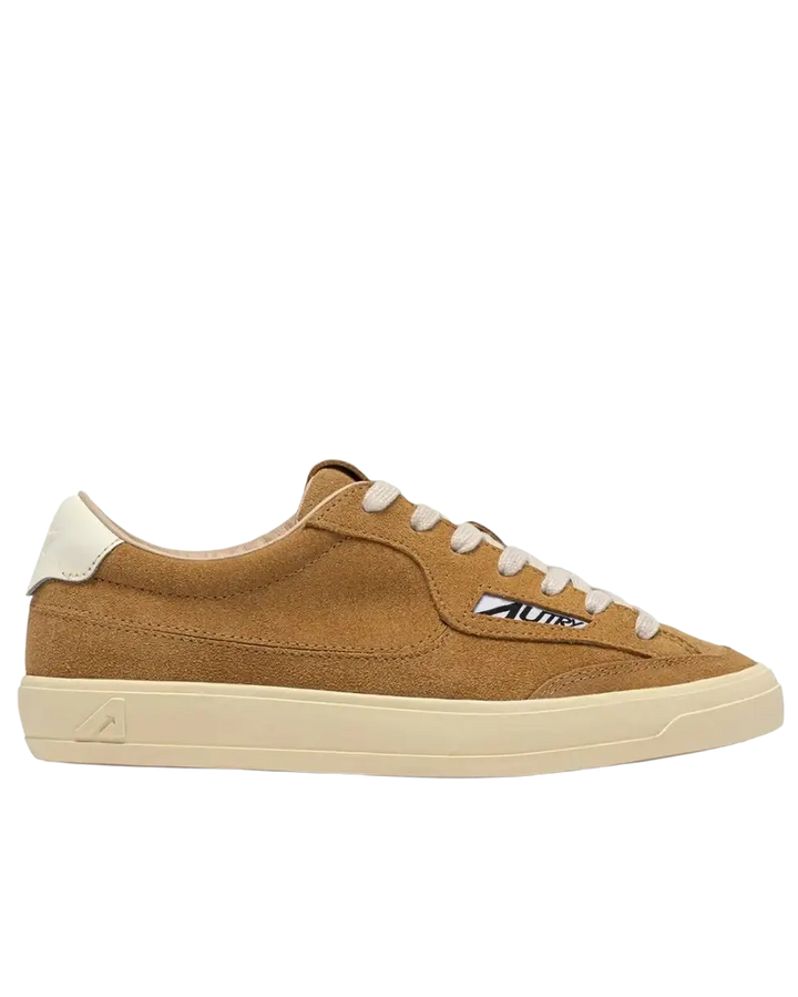 AUTRY - Baskets Windscape Low Daim Marron cuivré / Blanc cassé
