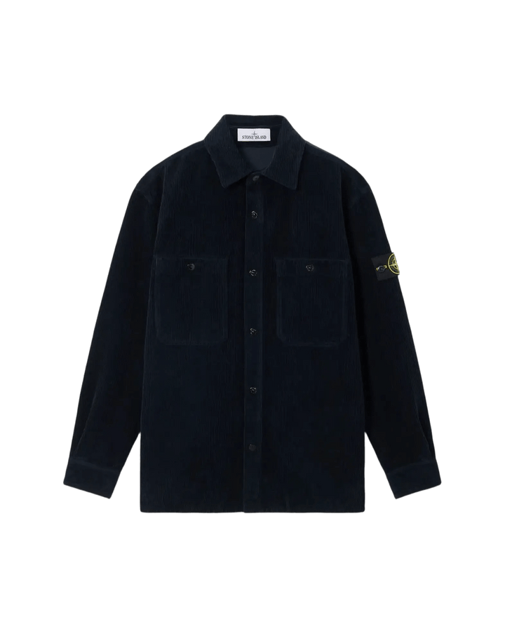 STONE ISLAND - 1200012 Surchemise Organic Cotton Corduroy Bleu marine - Lothaire