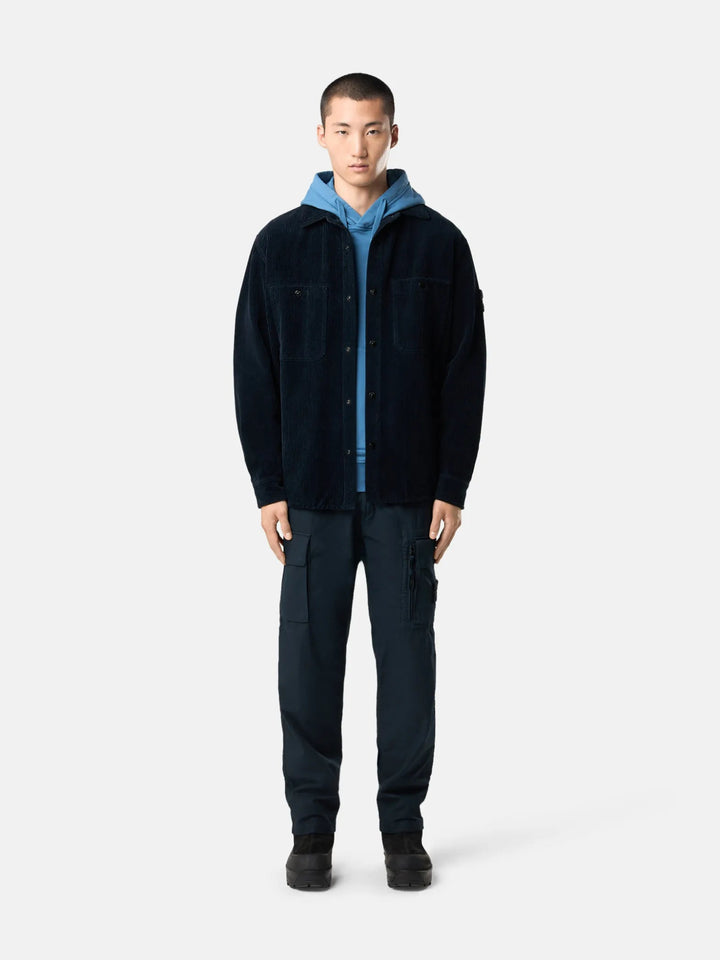STONE ISLAND - 1200012 Surchemise Organic Cotton Corduroy Bleu marine - Lothaire