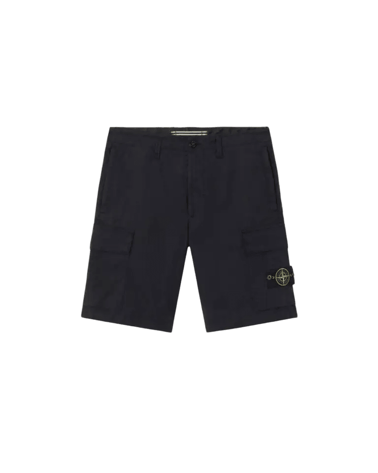 STONE ISLAND - Bermuda cargo coupe classique avec poches zippées Bleu marine - Lothaire