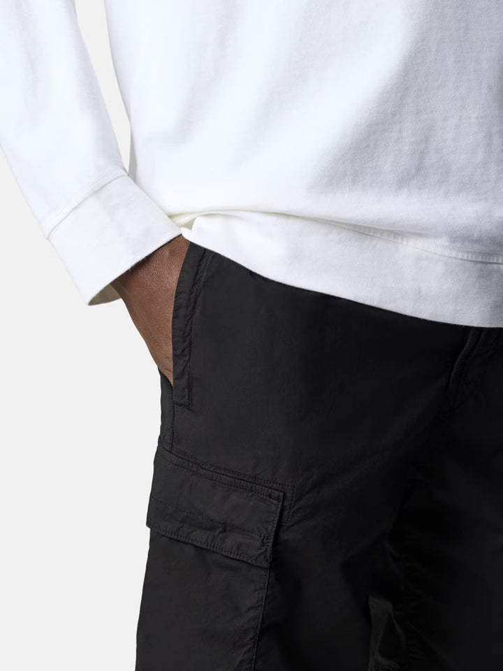 STONE ISLAND - Bermuda cargo coupe classique avec poches zippées Noir - Lothaire