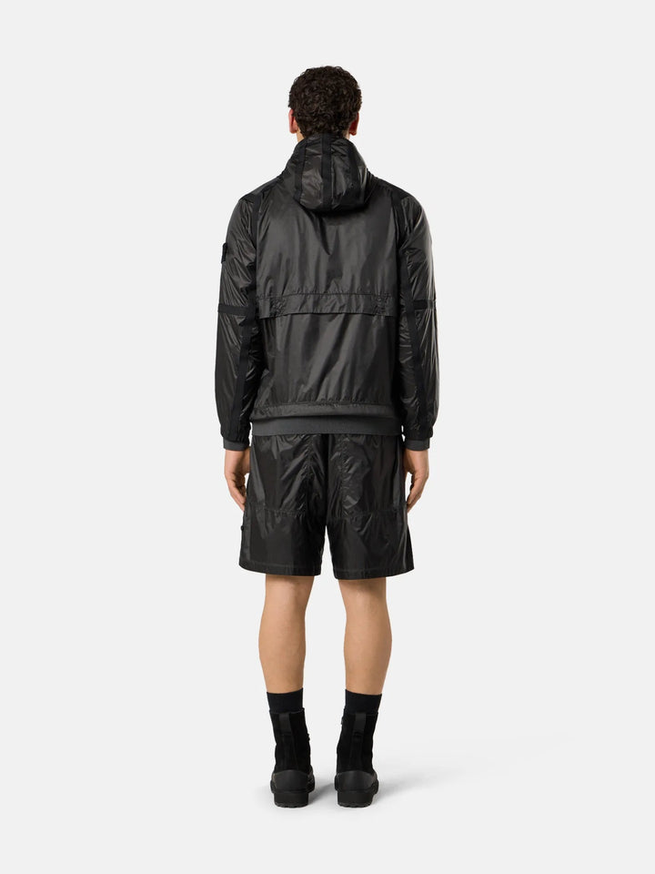 STONE ISLAND - Blouson à capuche léger et déperlant avec détails réfléchissants - Gris plomb - Lothaire