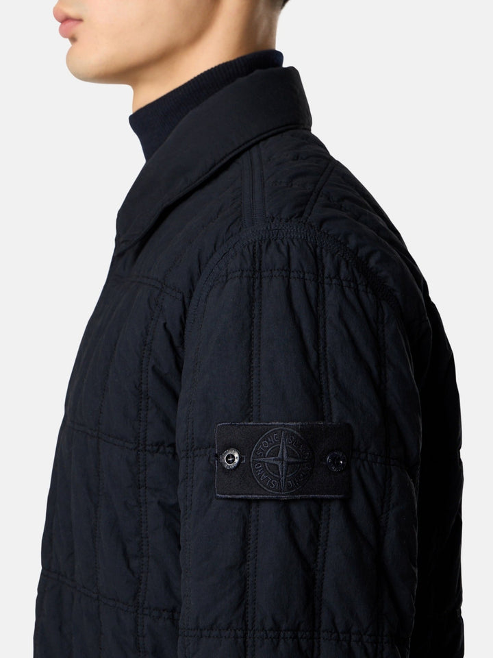 STONE ISLAND - Blouson Smerigliato Bleu Foncé - Lothaire