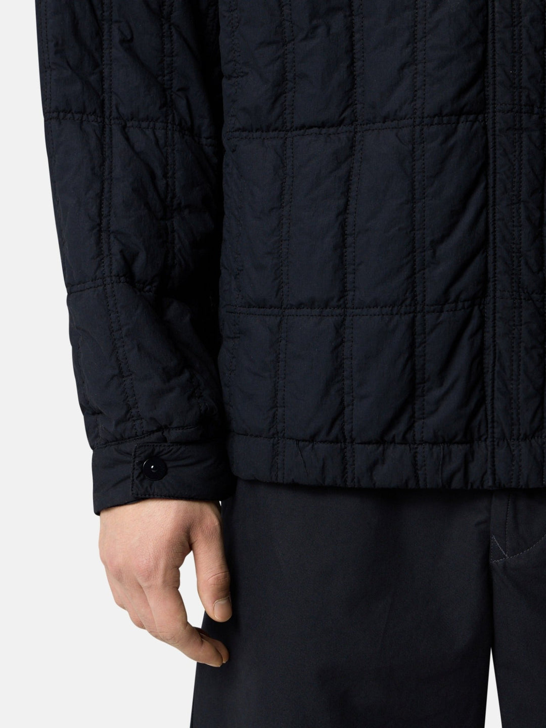 STONE ISLAND - Blouson Smerigliato Bleu Foncé - Lothaire