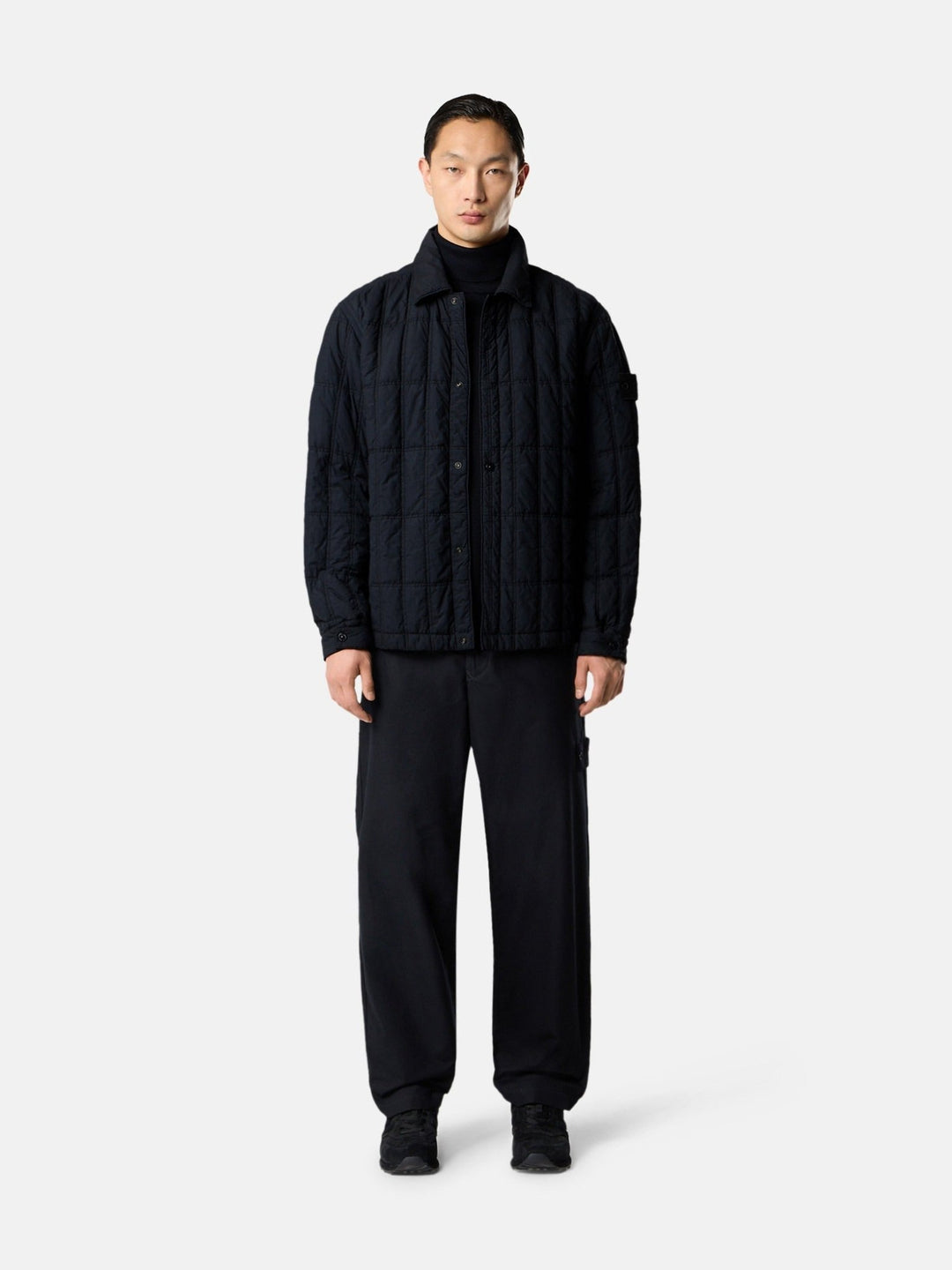 STONE ISLAND - Blouson Smerigliato Bleu Foncé - Lothaire