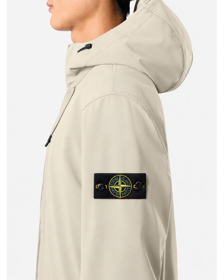 STONE ISLAND - Blouson Soft Shell-R_E.DYE® Beige sable - Lothaire