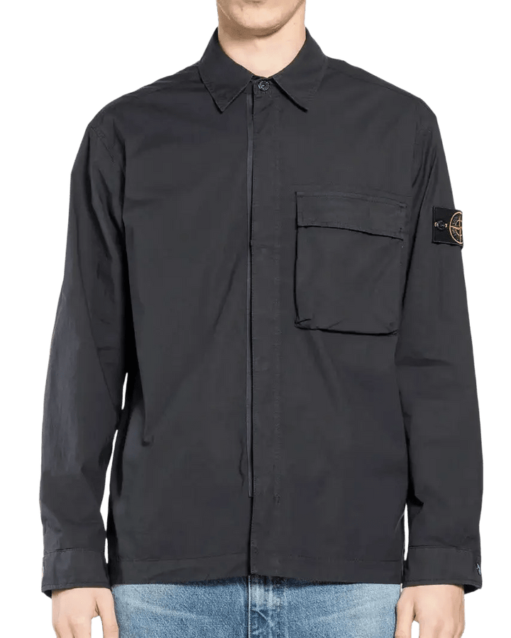 STONE ISLAND - Blousons Chemise à Poches Poitrine Noir - Lothaire