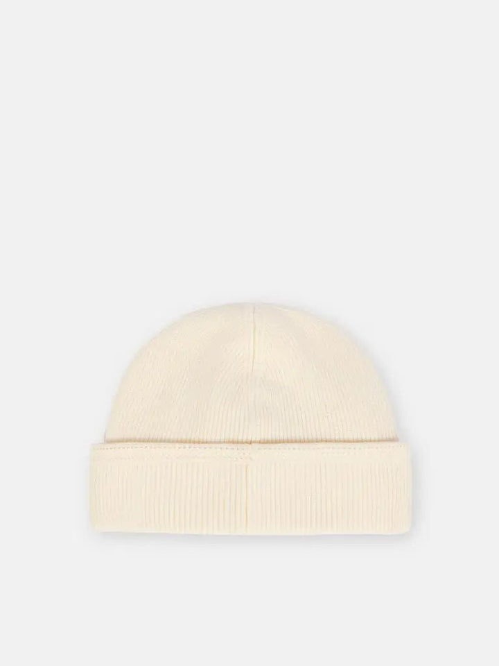 STONE ISLAND – Bonnet en coton biologique côtelé Ivoire - Lothaire