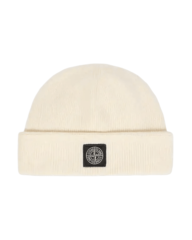 STONE ISLAND – Bonnet en coton biologique côtelé Ivoire - Lothaire