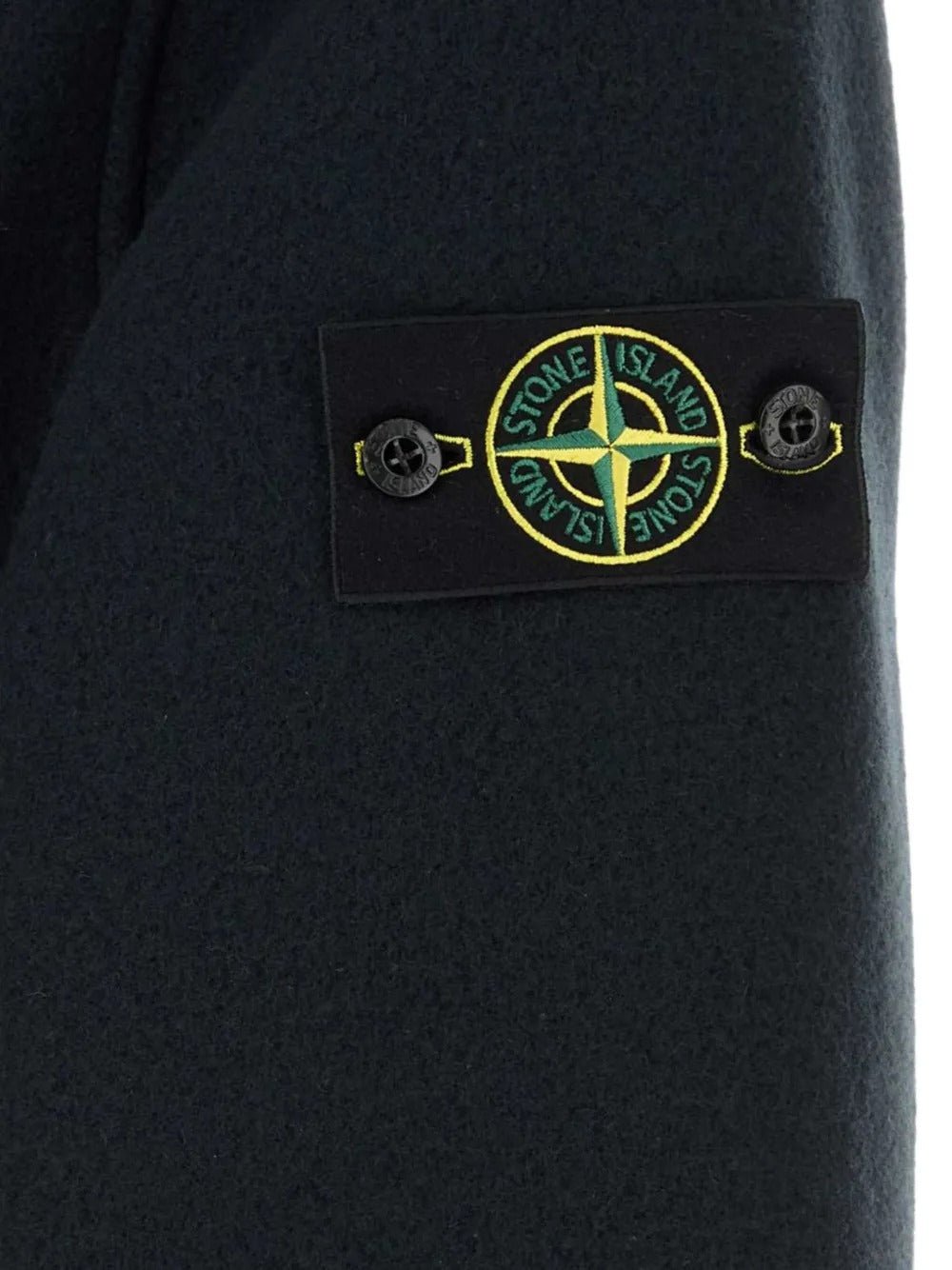 STONE ISLAND - Caban 4100040 en Laine Vierge et Cachemire Bleu Marine - Lothaire