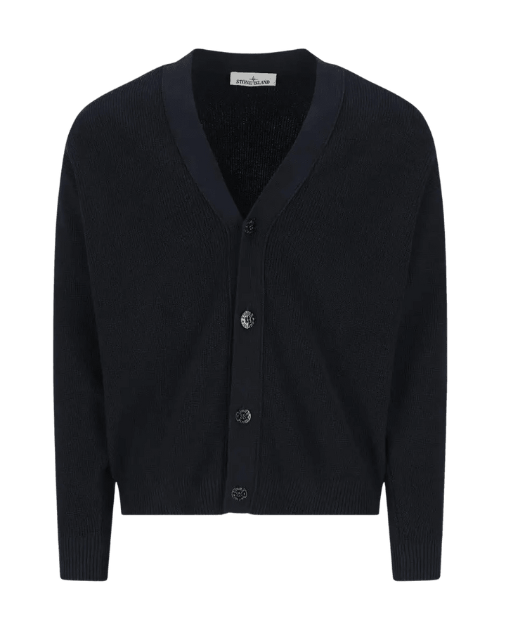 STONE ISLAND - Cardigan à Boutonnière Bleu Marine - Lothaire