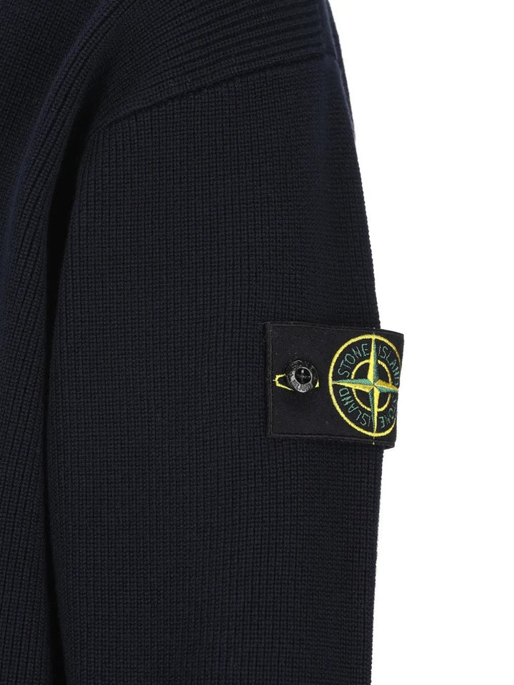 STONE ISLAND - Cardigan à Boutonnière Bleu Marine - Lothaire