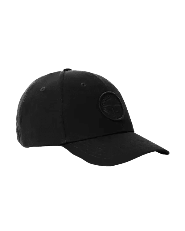 STONE ISLAND - Casquette Compass en Coton Noir - Lothaire