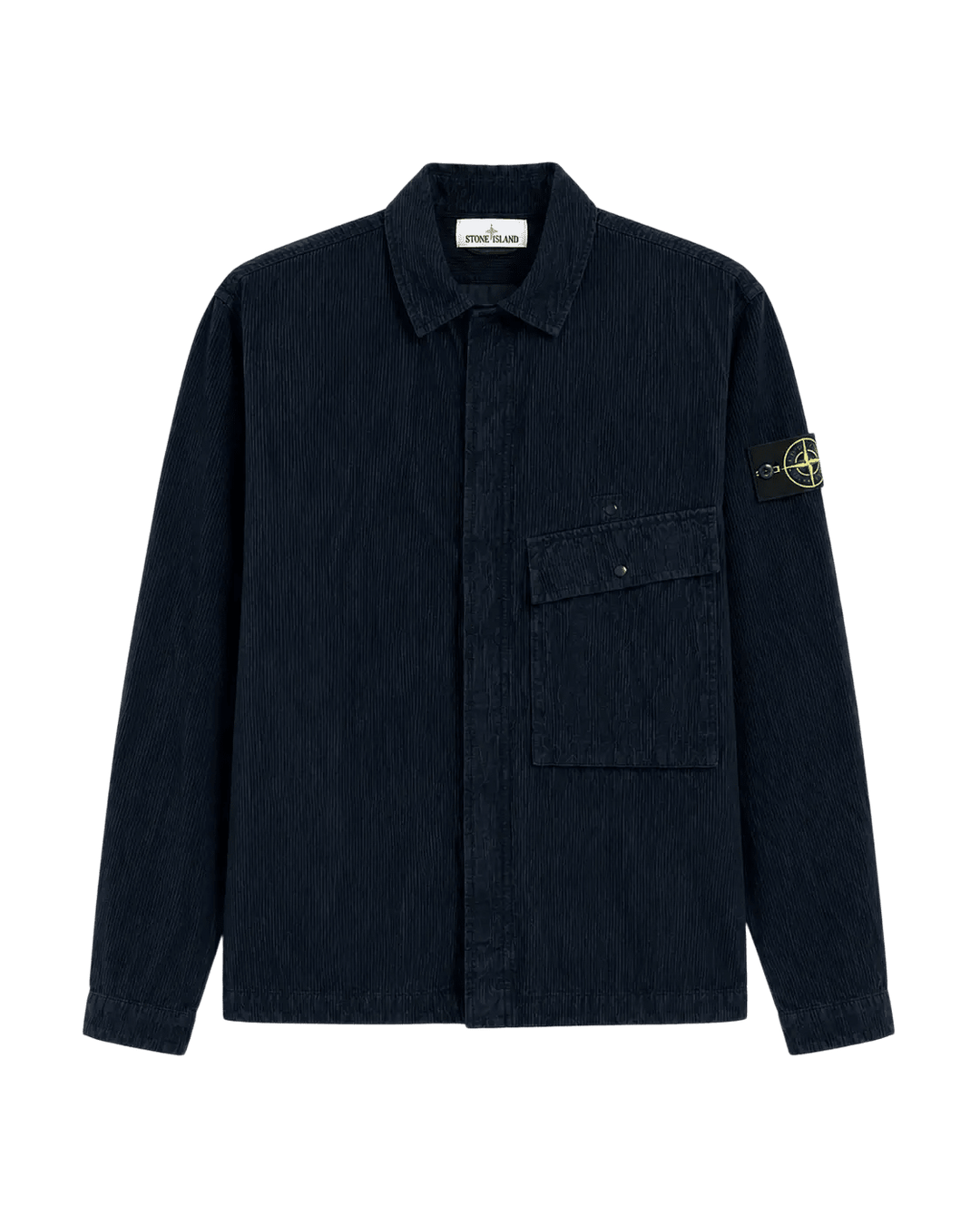 STONE ISLAND - Chemise en velours côtelé à logo Bleu marine - Lothaire