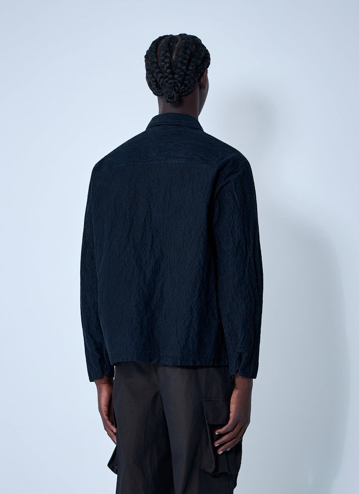 STONE ISLAND - Chemise en velours côtelé à logo Bleu marine - Lothaire