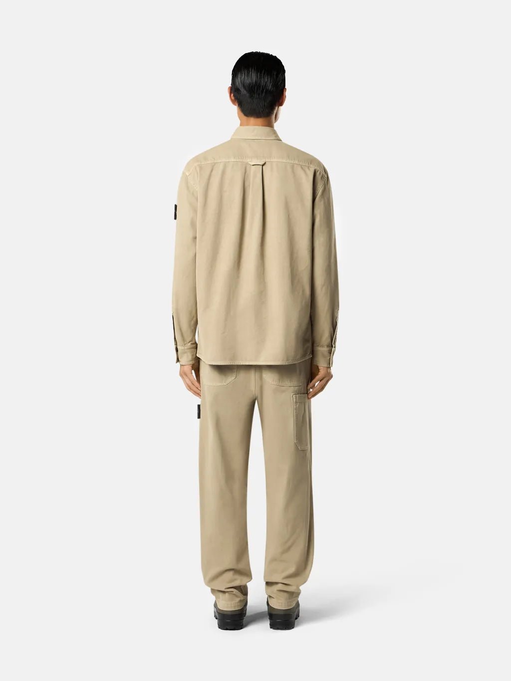 STONE ISLAND - Chemises - 1200025 ORGANIC PANAMA COTTON 'OLD' EFFECT beige - Lothaire