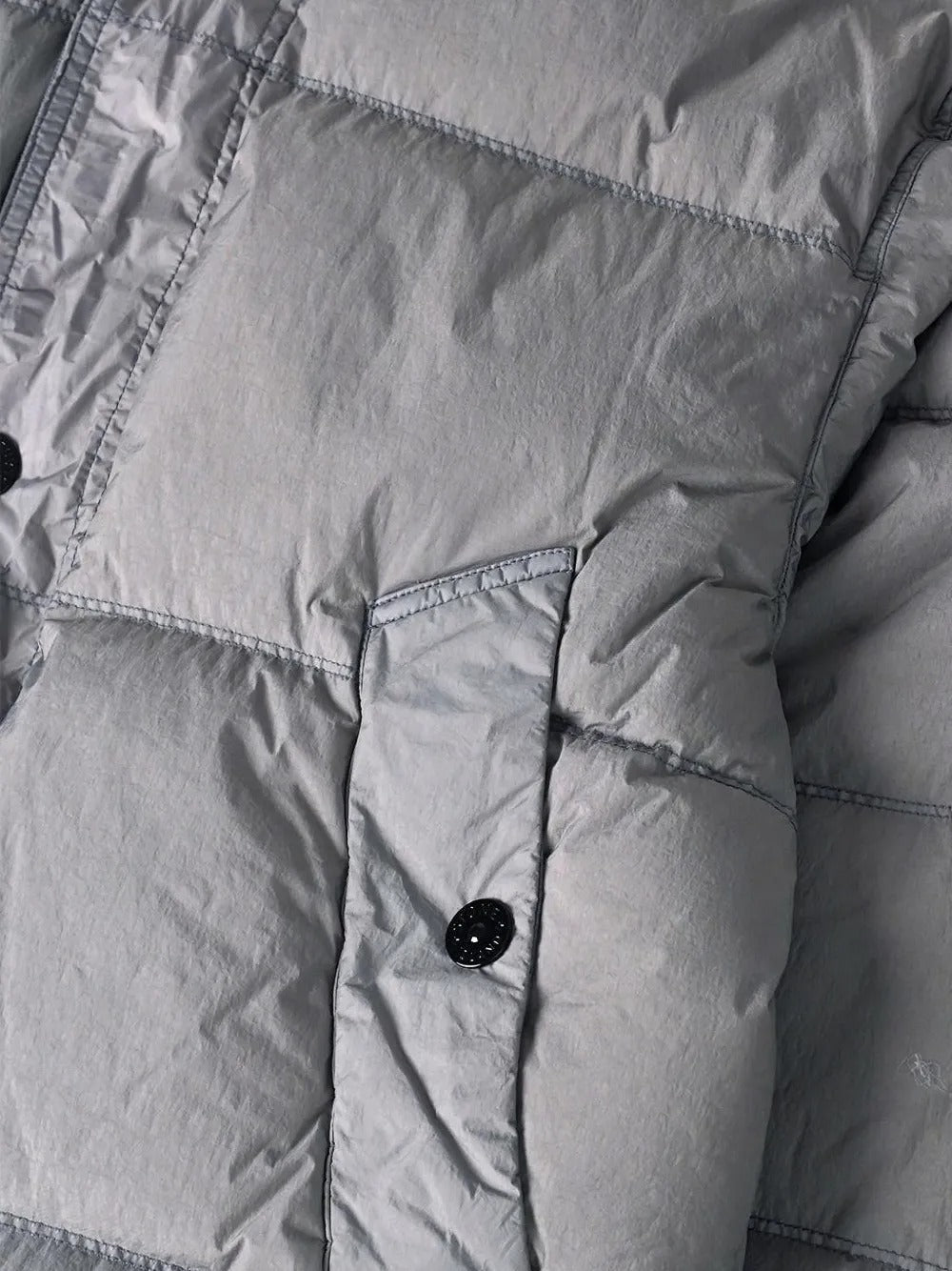 STONE ISLAND - Doudoune à Capuche Seamless Tunnel Gris - Lothaire