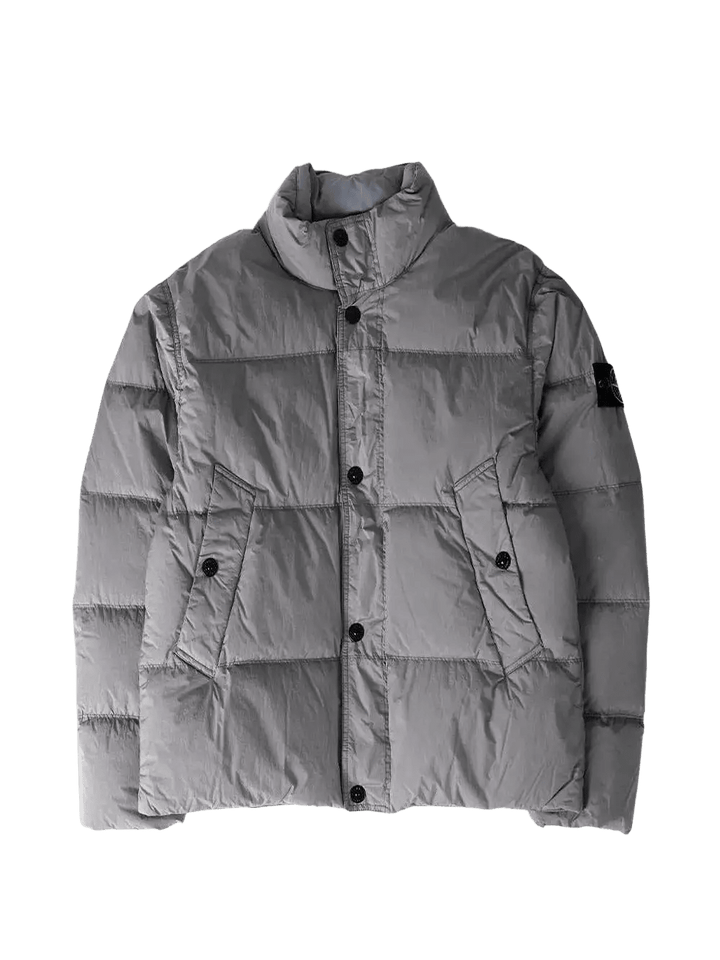 STONE ISLAND - Doudoune à Capuche Seamless Tunnel Gris - Lothaire