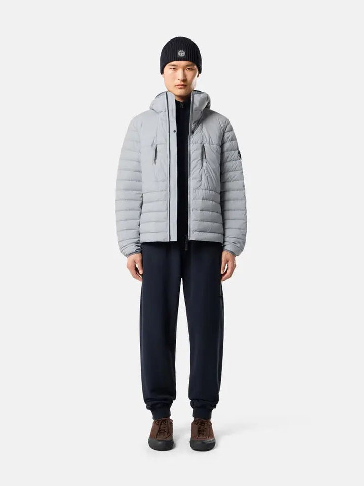 STONE ISLAND - Doudoune à Capuche Seamless Tunnel Gris - Lothaire