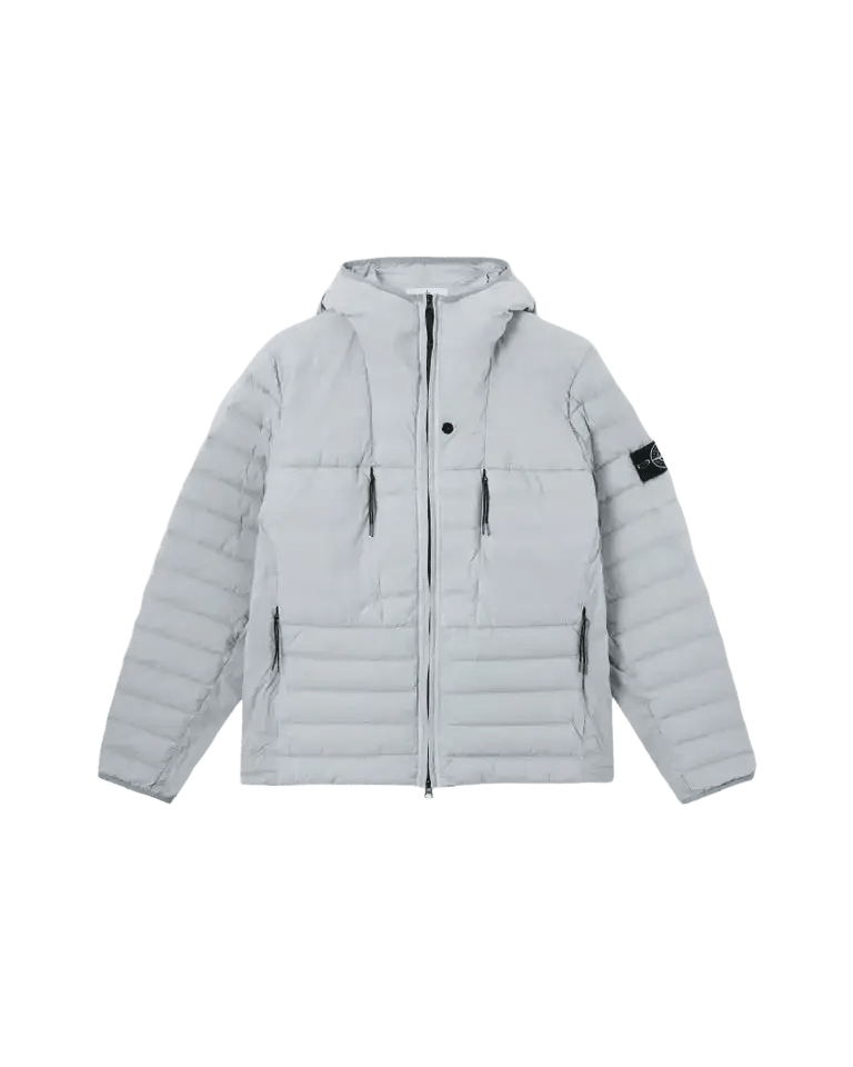 STONE ISLAND - Doudoune à Capuche Seamless Tunnel Gris - Lothaire