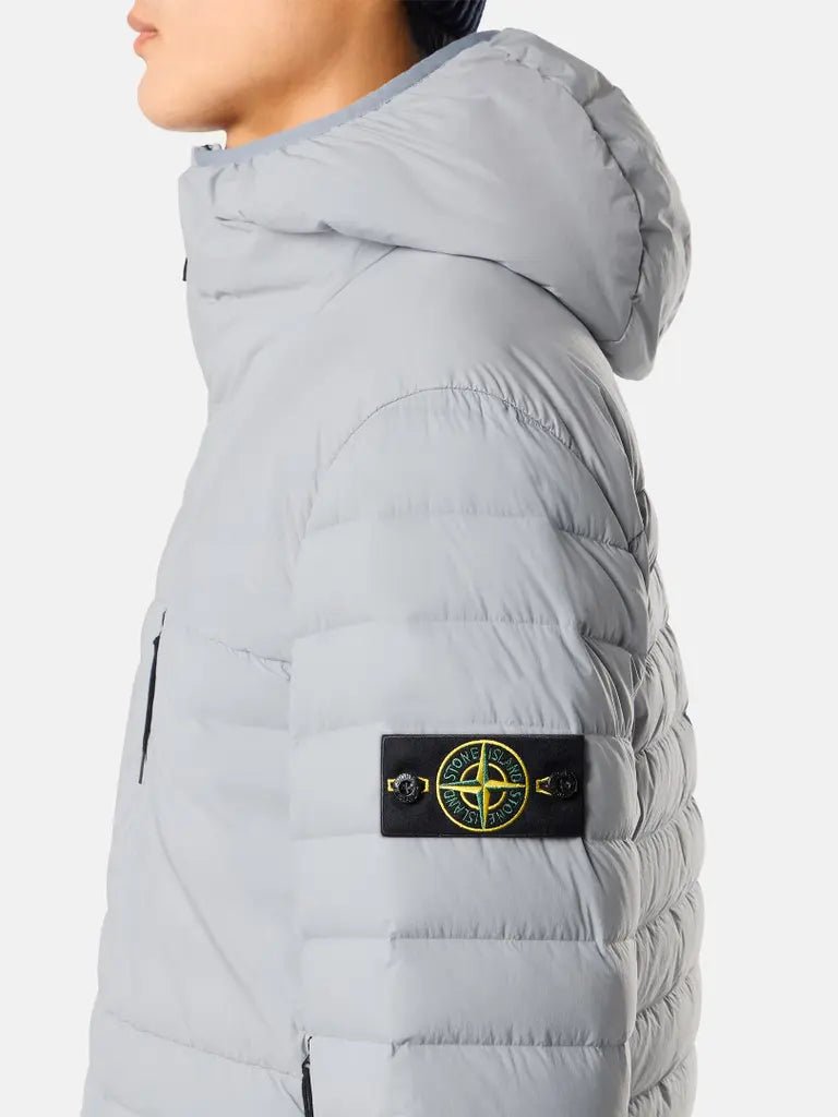 STONE ISLAND - Doudoune à Capuche Seamless Tunnel Gris - Lothaire