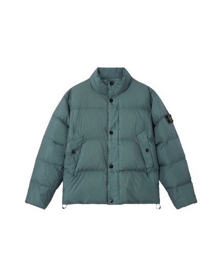 STONE ISLAND - Doudoune Crinkle Reps NY Vert océan - Lothaire