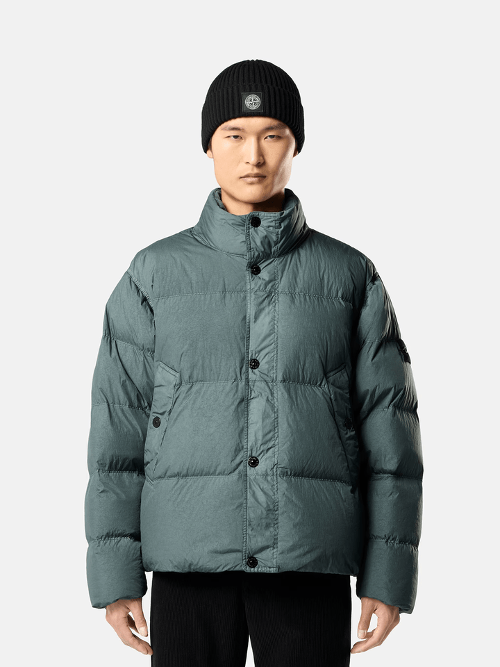 STONE ISLAND - Doudoune Crinkle Reps NY Vert océan - Lothaire
