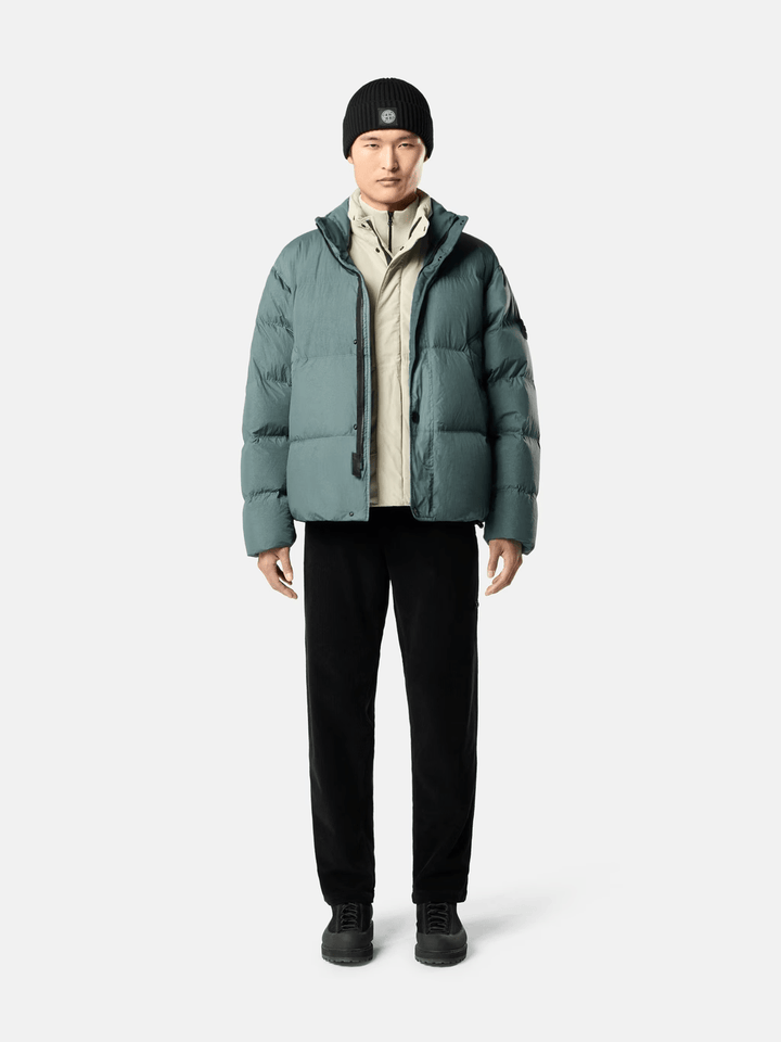 STONE ISLAND - Doudoune Crinkle Reps NY Vert océan - Lothaire