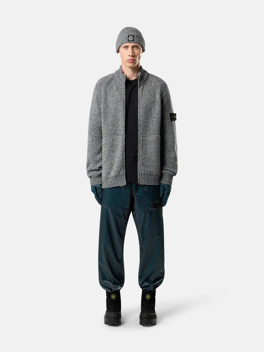 STONE ISLAND - Full 5100051 FANCY YARN MOULINÉ WOOL Gris ciment - Lothaire