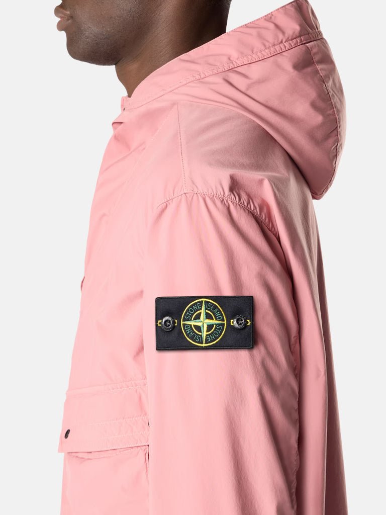 STONE ISLAND - Hooded jacket with anti - drop Rose Laurier - Lothaire