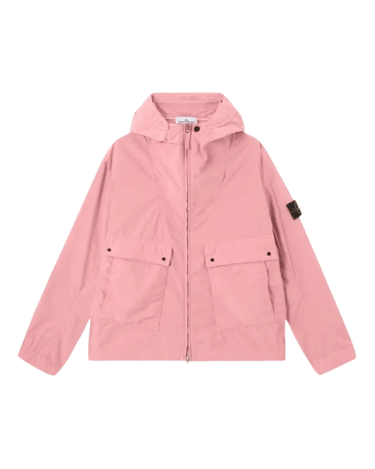 STONE ISLAND - Hooded jacket with anti - drop Rose Laurier - Lothaire