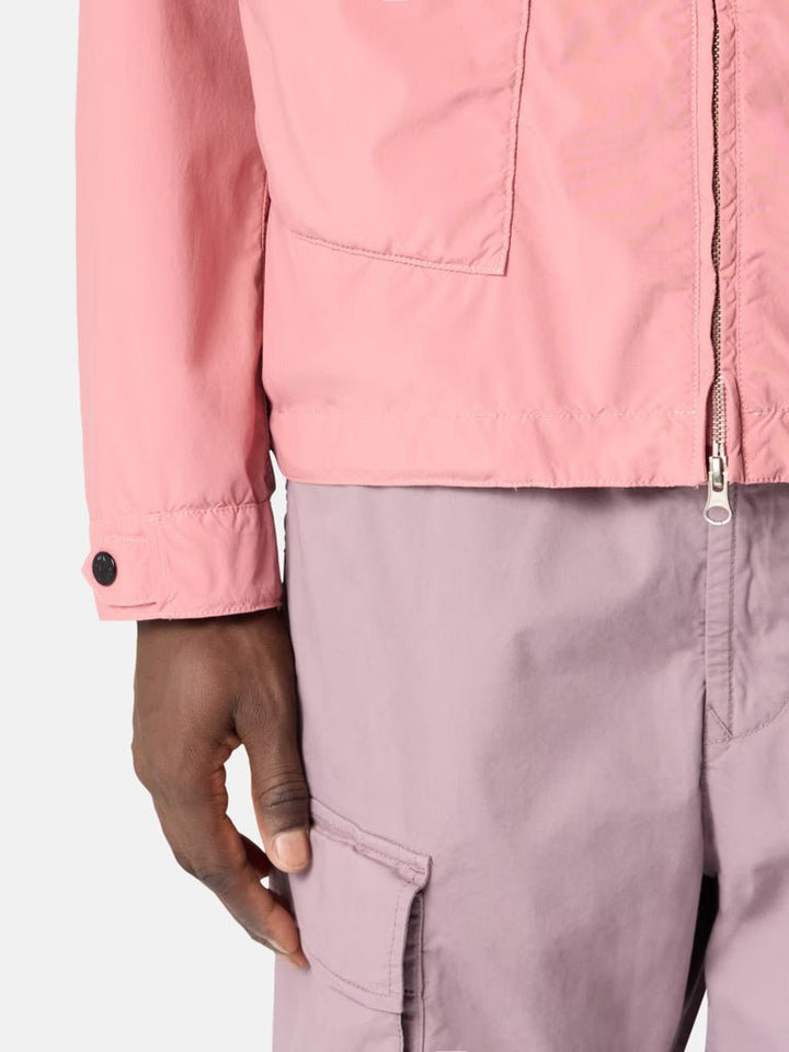 STONE ISLAND - Hooded jacket with anti - drop Rose Laurier - Lothaire