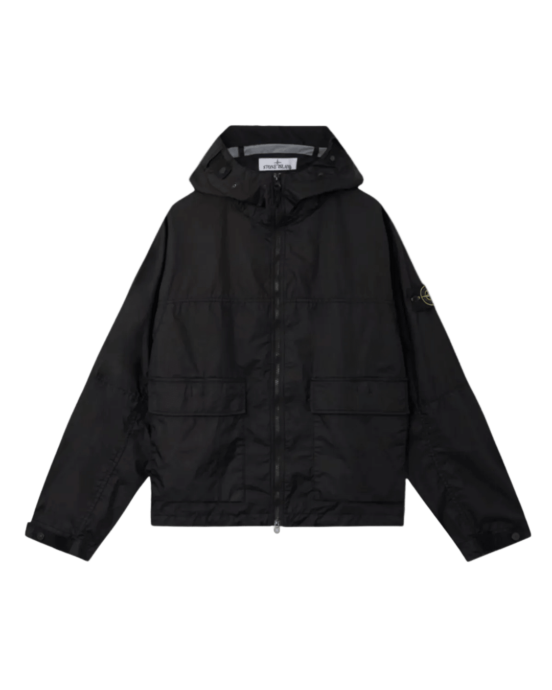 STONE ISLAND - Hooded jacket with water - resistant membrane Noir - Lothaire