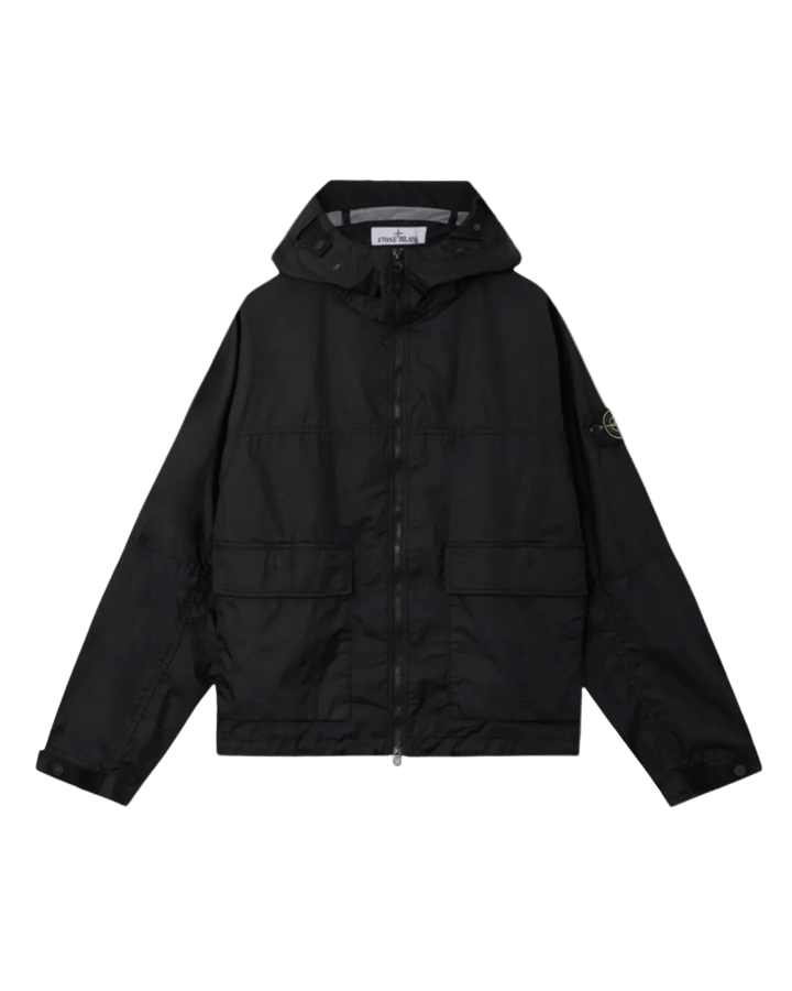 STONE ISLAND - Hooded jacket with water - resistant membrane Noir - Lothaire