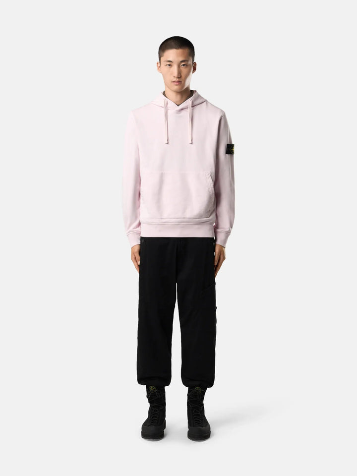 STONE ISLAND - Hoodie 6100062 ORGANIC COTTON FLEECE Rose - Lothaire