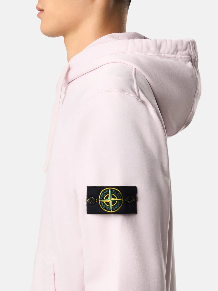 STONE ISLAND - Hoodie 6100062 ORGANIC COTTON FLEECE Rose - Lothaire